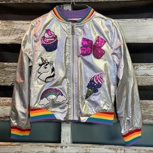 JoJo’s Closet Snazzy Silver Zip Up Jacket